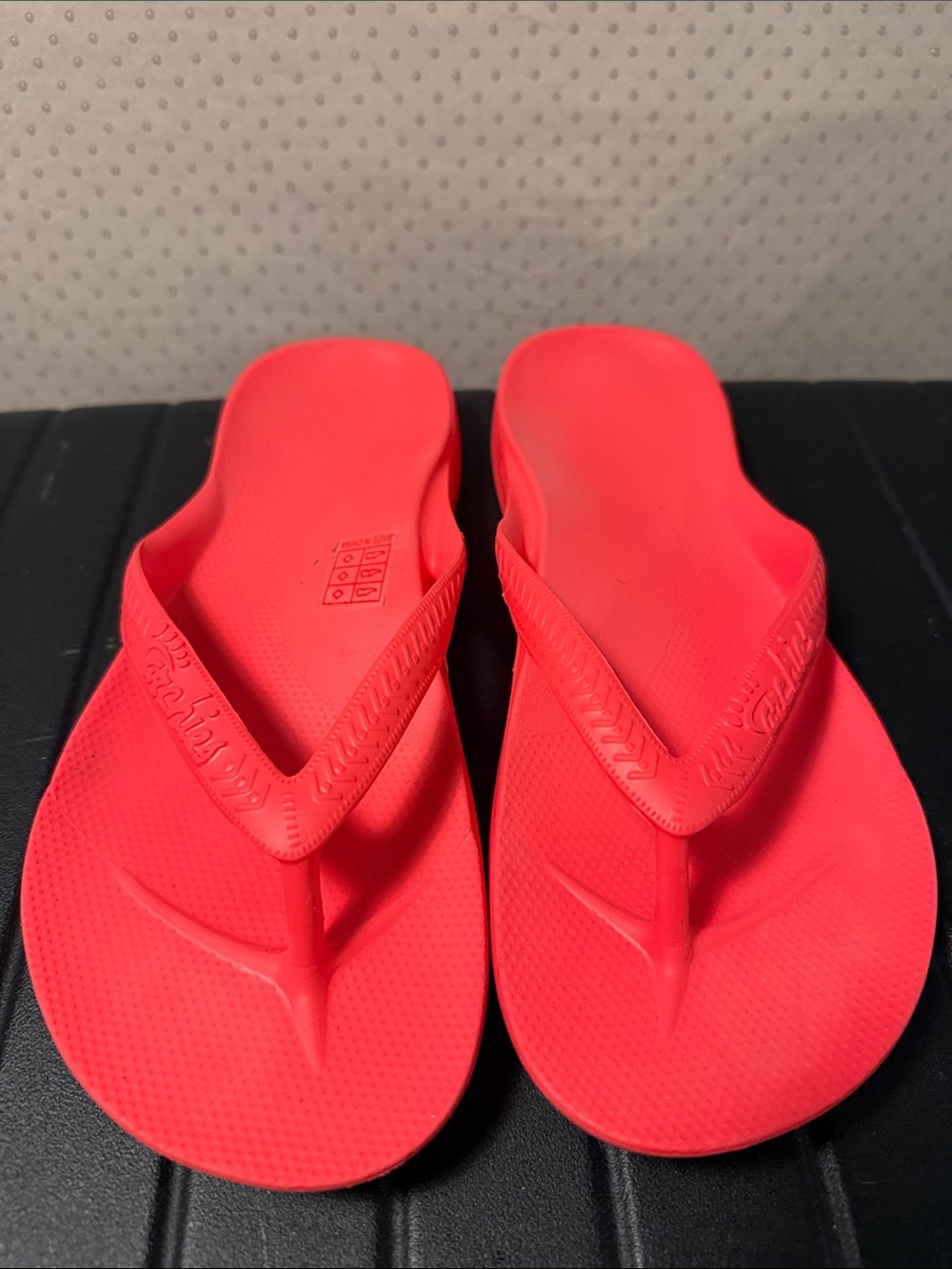 Women's Bright Coral Flip Flop Sandals - Lightweight Summer Slides